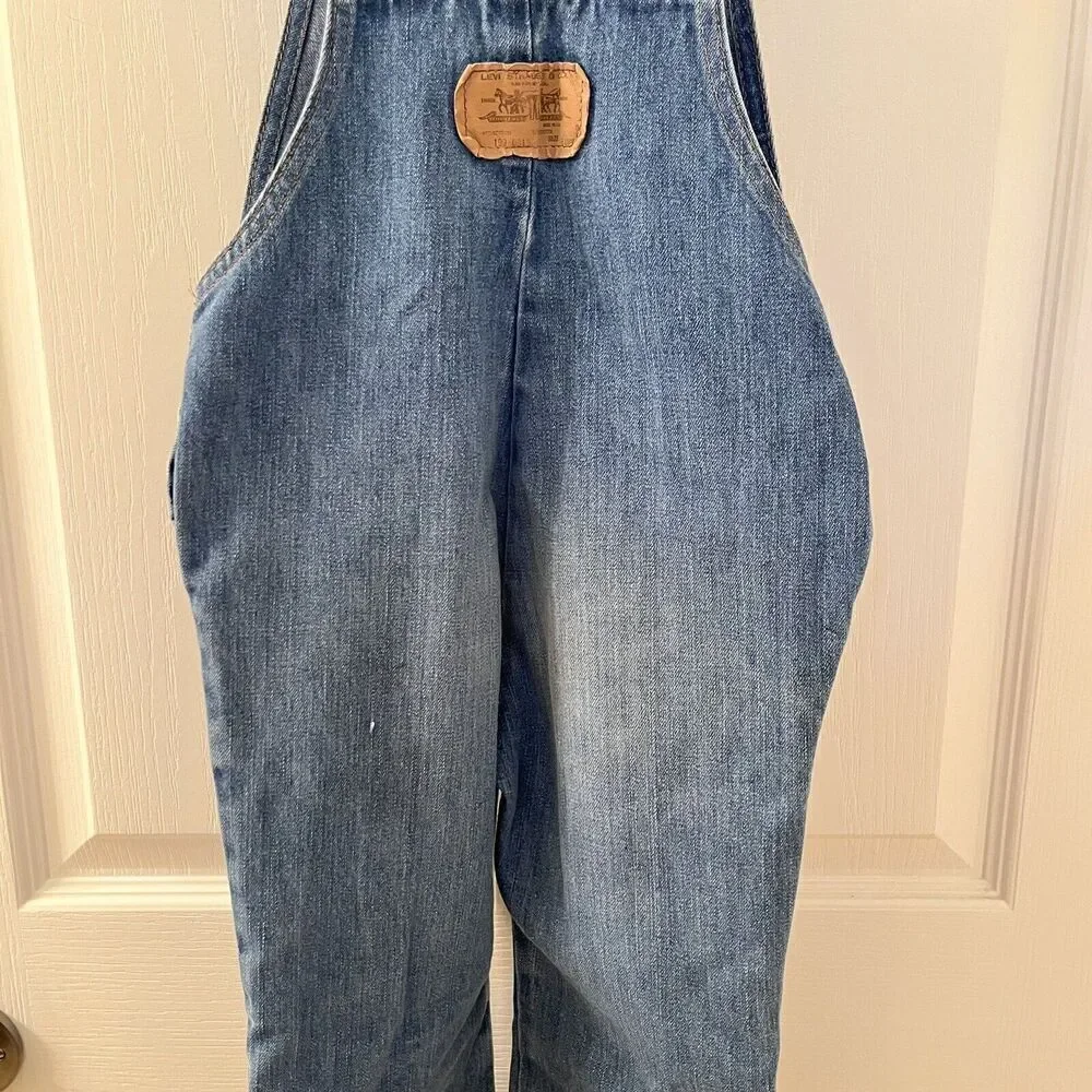 Vintage Levi's Orange Tab Denim Jean Overalls USA Kids Size 5